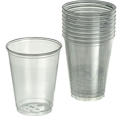 short plastic cups
